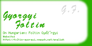 gyorgyi foltin business card